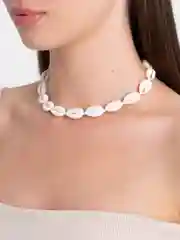 Кремовый чокер из ракушек, Ожерелье ракушки, mermaid core