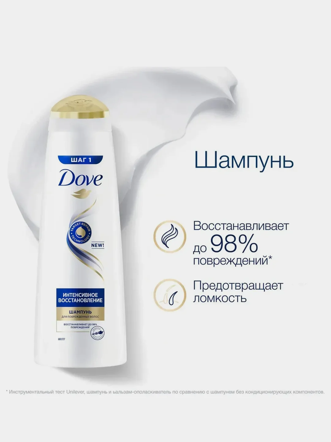 Подарочный набор Dove, шампунь 250 мл,гель д/душа 250 мл, крем д/рук 50мл,дезодорант 50 мл