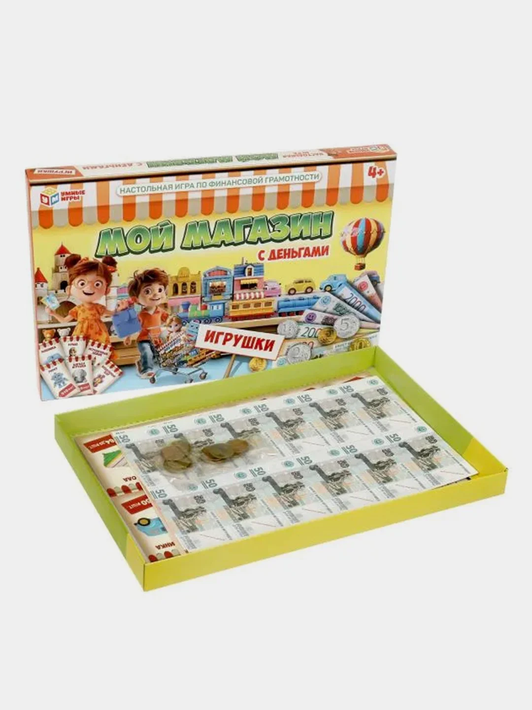 Настольная игра с деньгами Умные игры "Мой магазин", 4+