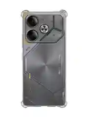 Прозрачный чехол для Tecno Pova 6 противоударный силиконовый BROSCORP прозрачный, защита камер, углов