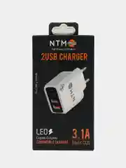 Зарядное устройство для телефона с led индикатором на 2 выхода 3.1 А
