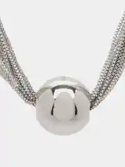 Серебряный многослойная цепь, цепь с шармом, массивное украшения , колье на шею, золотое колье