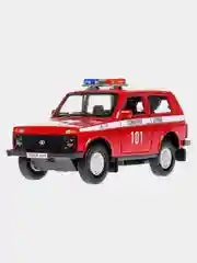 Игрушка Технопарк "ПОЖАРНАЯ ЧАСТЬ", машина и ворота