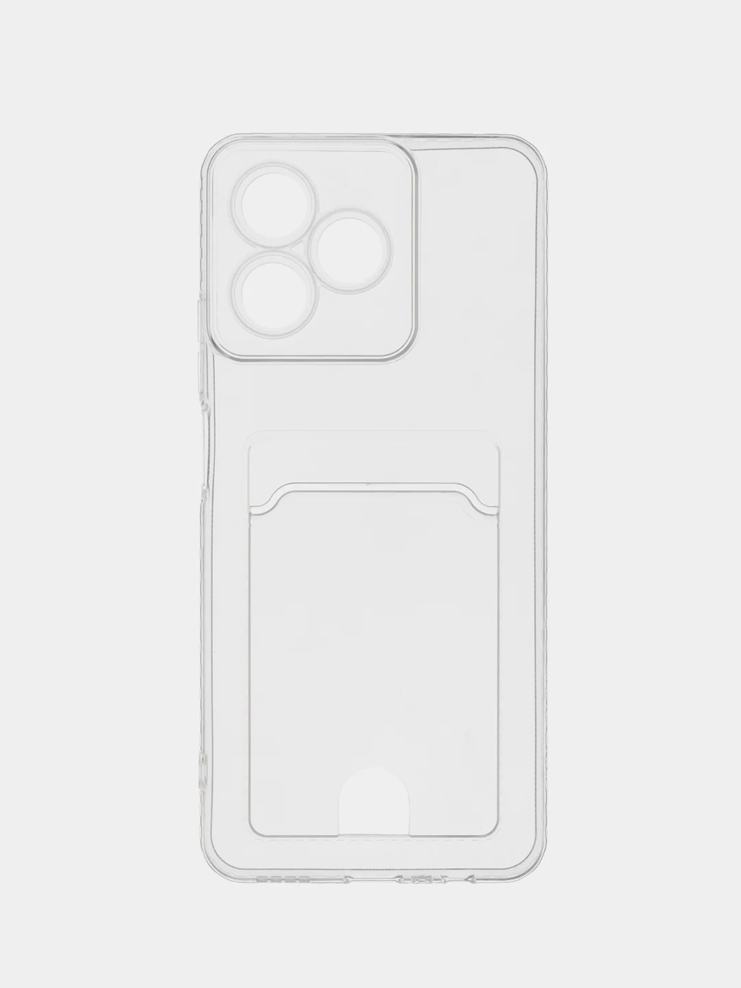 Ледяной чехол Realme Note 50 / C53 / C51  силиконовый, прозрачный с кармашком