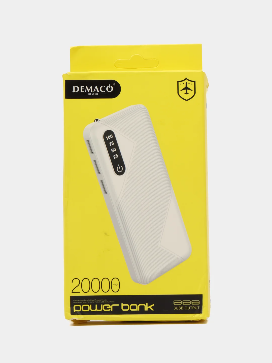 Черный power bank 20000mah Demaco A55 Повер банк для телефона