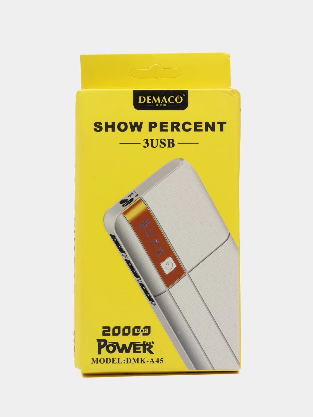 Белый power bank 20000mah Demaco A55 Повер банк для телефона