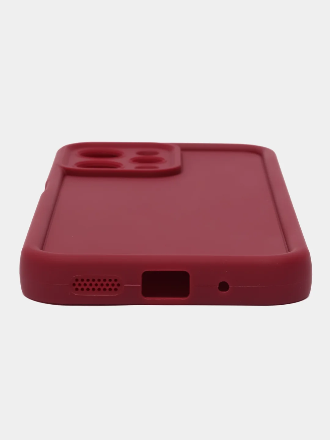 Бордовый чехол для Xiaomi Redmi 12 4G, Сяоми Редми 12 4G, противоударный, с бортиками