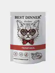 Мусс сливочный Best Dinner Телятина, 24 штуки по 0,085 кг