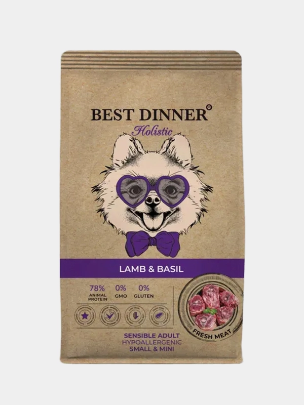 Сухой корм для собак Best Dinner Холистик Ягненок с Базиликом, 3 кг