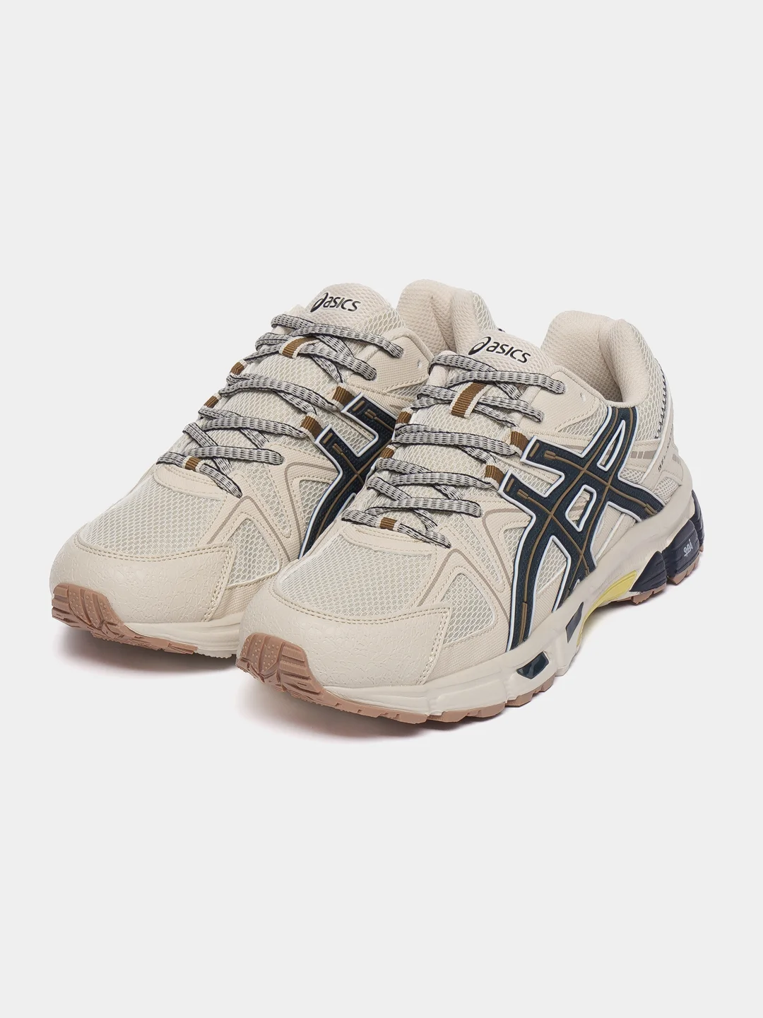Молочный кроссовки мужские с логотипом Asics gel kahana 8