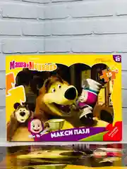 Мозаика картонный пазл Маша и Медведь 15 макси мульттгерои