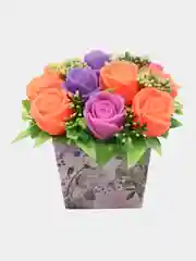 Оранжевый букет из мыла,мыльных роз,подарочный набор, подарок учителю,коллеге