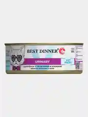 Влажный корм для кошек Best Dinner Urinary Цыпленок с телятиной и клюквой, 100 г, 12 штук