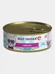Влажный корм для кошек Best Dinner Urinary Цыпленок с телятиной и клюквой, 100 г, 12 штук