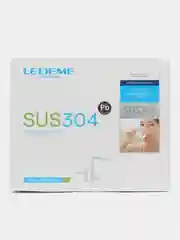 Черный смеситель для умывальника Ledeme L71018