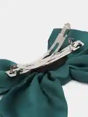 Бант зеленый на заколке