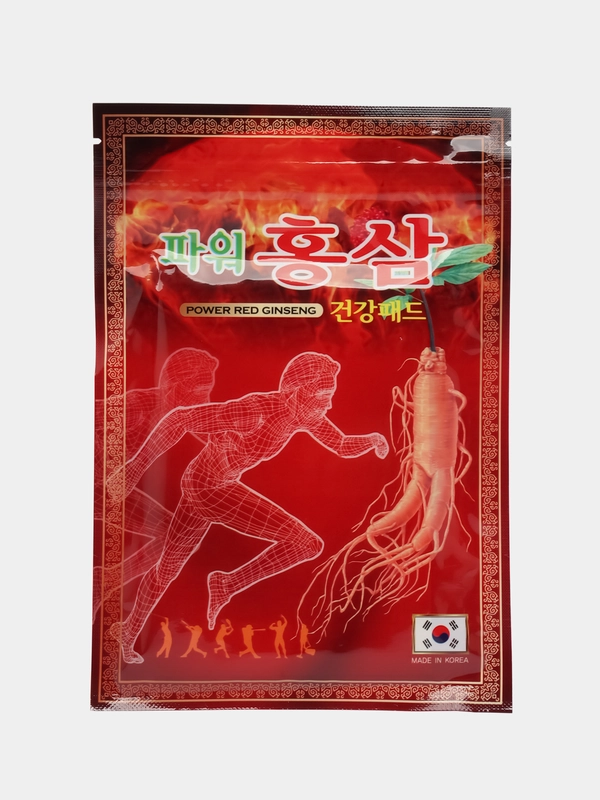 Пластырь согревающий с красным женьшенем Южная Корея 20шт,Koren Red Ginseng Power Pad
