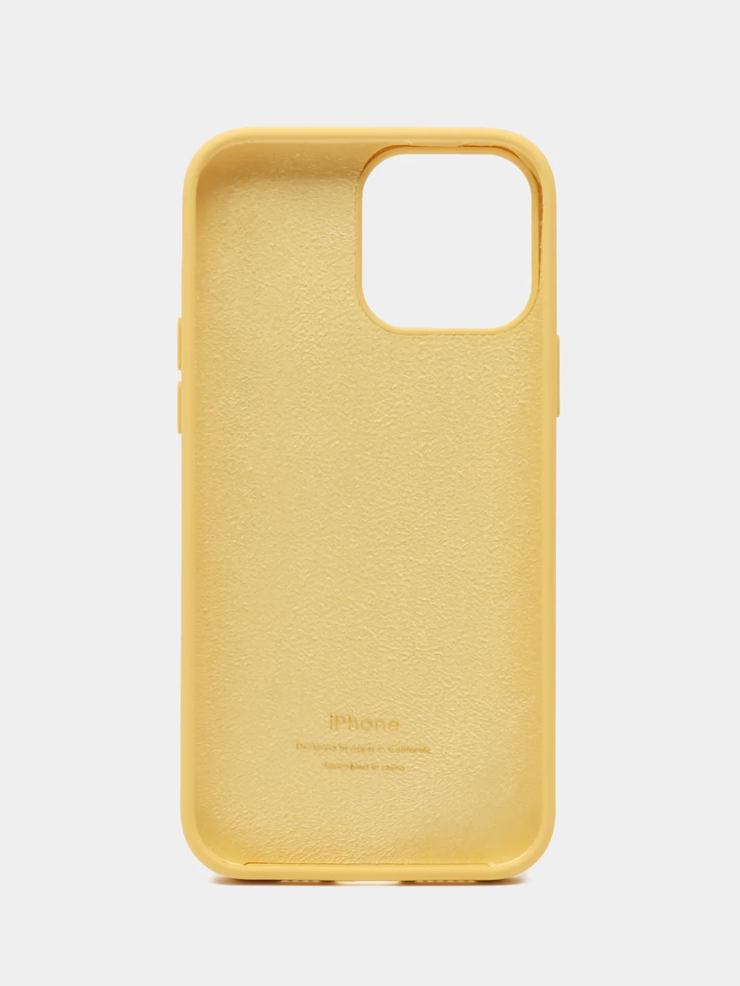 Желтый чехол Silicone Case для iPhone 13Pro/ 13Pro Max, с закрытым низом