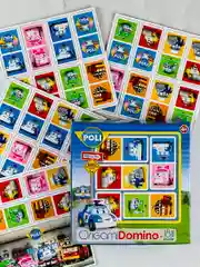 Настольная игра Домино Пазл 18 робокар робот