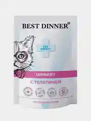 Влажный корм для кошек Best Dinner Vet Profi Urinary, Телятина, кусочки в соусе, 85г, 24шт