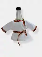Белый чехол для бутылки "Плащ военный" и "Рубашка"