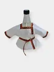 Белый чехол для бутылки "Плащ военный" и "Рубашка"