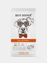 Сухой корм для взрослых собак средних и крупных пород Best Dinner, Утка с картофелем, 12кг