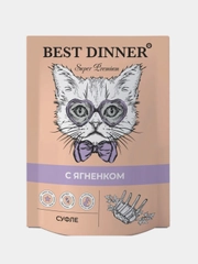 Влажный корм для кошек Best Dinner Суфле с ягненком, 85 г, 24 штуки