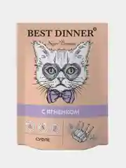 Влажный корм для кошек Best Dinner Суфле с ягненком, 85 г, 24 штуки