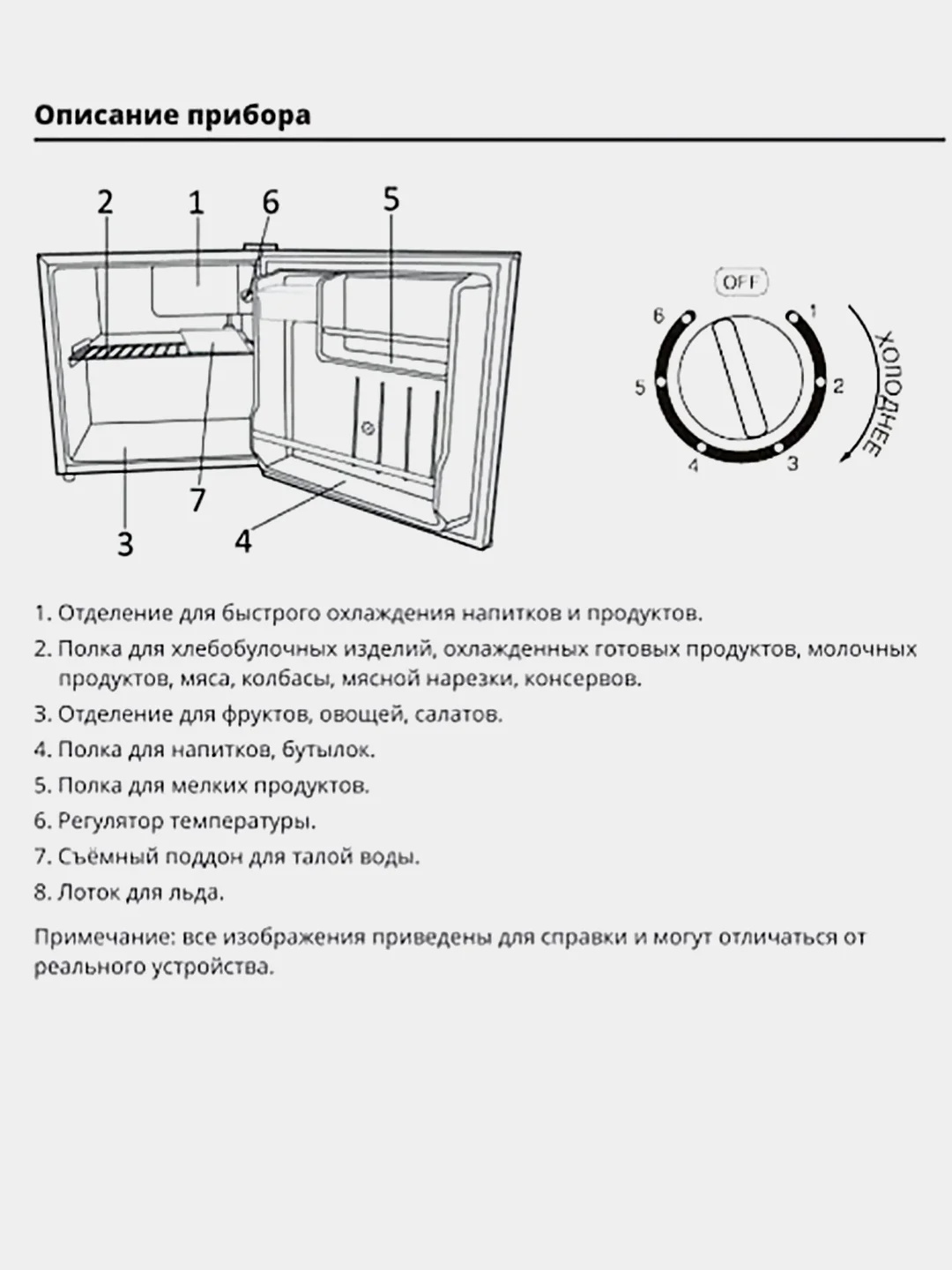 Мини холодильник BOSFOR RF 049 45*51*45 см