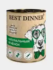 Консервы для собак Best Dinner High Premium "Натуральный ягненок", 340г, 6 штук