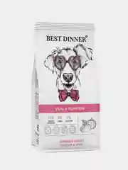 Сухой корм для взрослых собак средних и крупных пород Best Dinner, Телятина и Тыква, 3кг