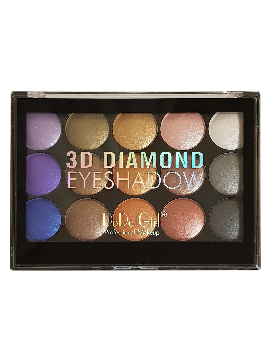Палетка теней для глаз DoDo Girl 3D Diamond Eyeshadow, 15 оттенков