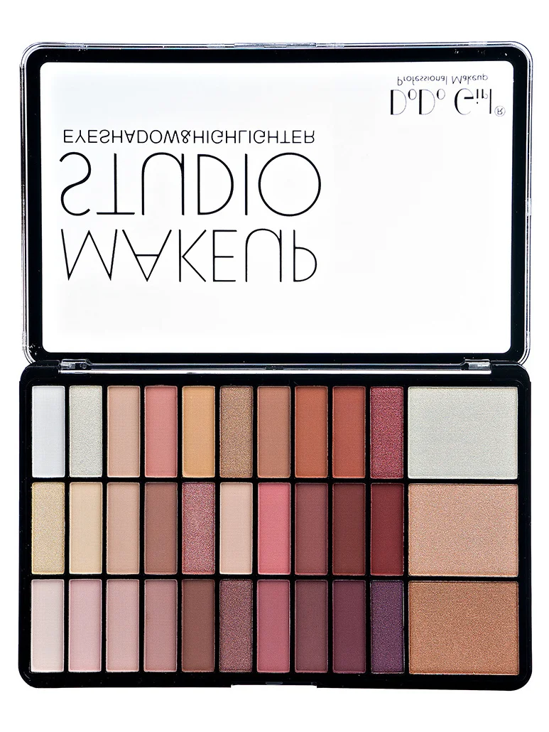 Палетка теней для век и хайлайтеров DoDo Girl Makeup Studio, 33 оттенка