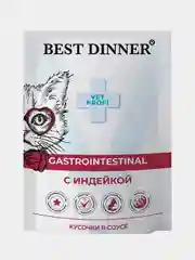 Влажный корм для кошек Best Dinner Vet Profi GastroIntestinal, Индейка, 85г, 24 штуки