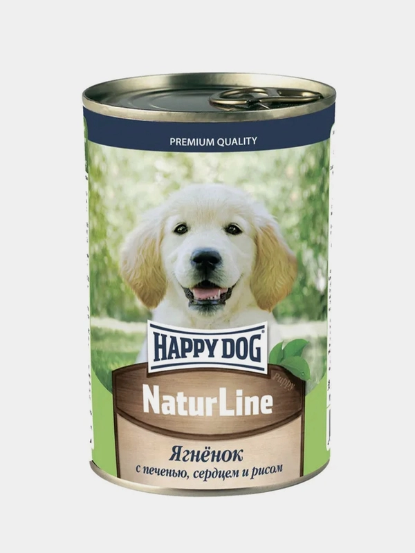 Консервированный корм для щенков Наррy Dog "Ягненок  с печенью, сердцем и рисом", 12х410 г