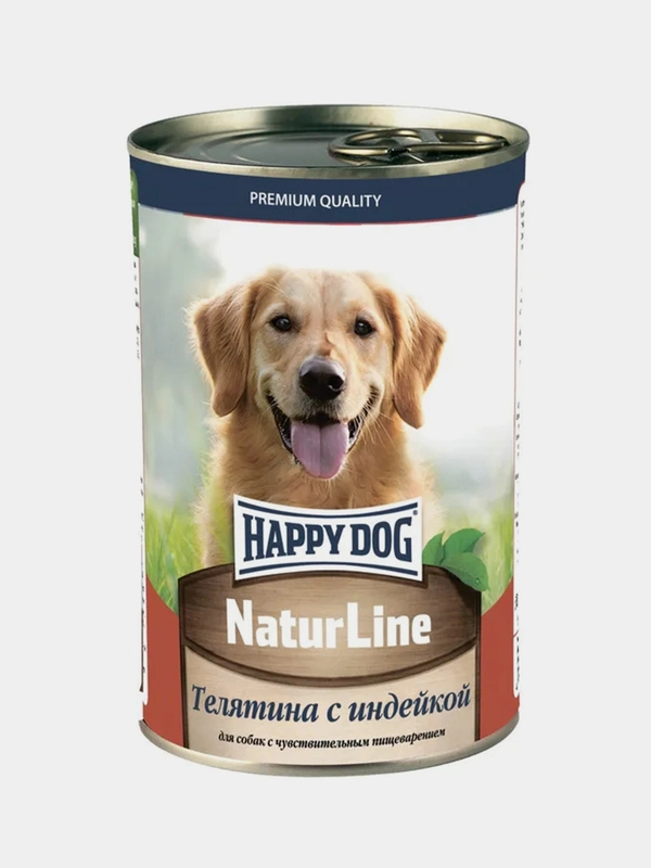 Консервированный корм для собак Наррy Dog "Телятина с индейкой", 12 штук по 410 г