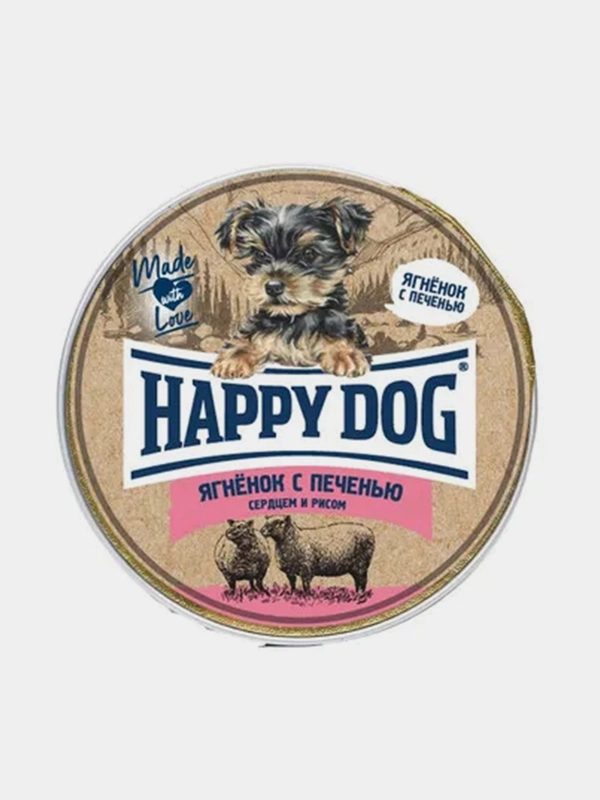 Паштет для щенков Наррy Dog Natur Line  "Ягненок с печенью, сердцем и рисом", 10 х 125 г