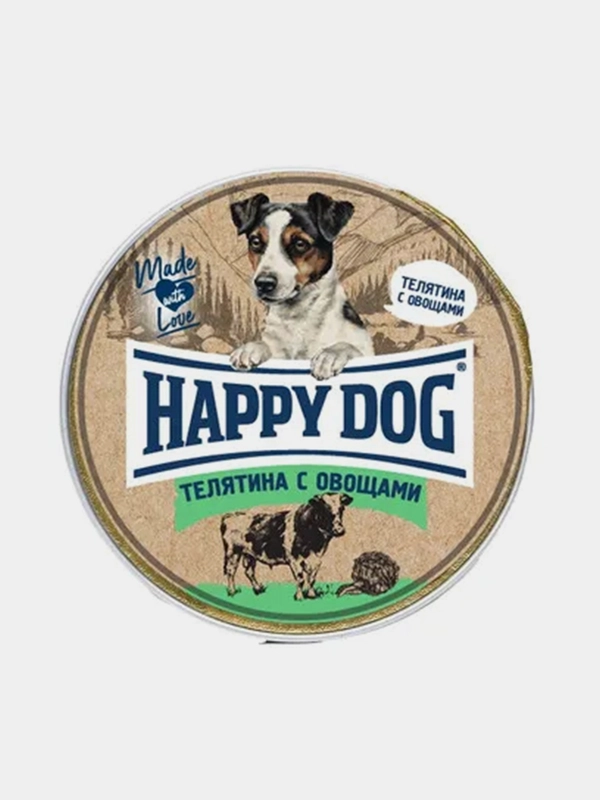 Паштет для собак мелких пород Наррy Dog Natur Line "Телятина с овощами", 10 штук по 125 г