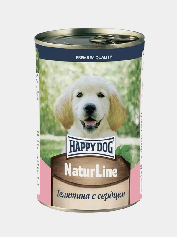 Консервированный корм для щенков Наррy Dog "Телятина с сердцем", 12 штук по 410 г