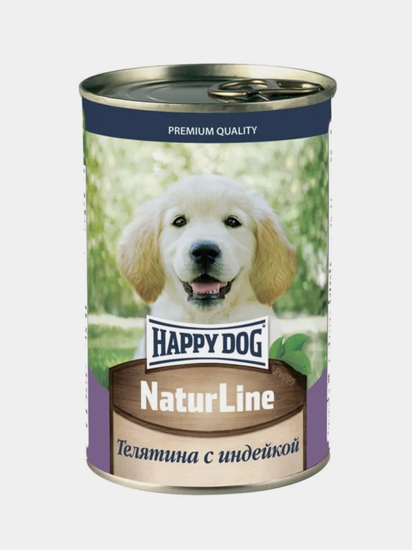Консервированный корм для щенков Наррy Dog "Телятина с индейкой", 12 штук по 410 г