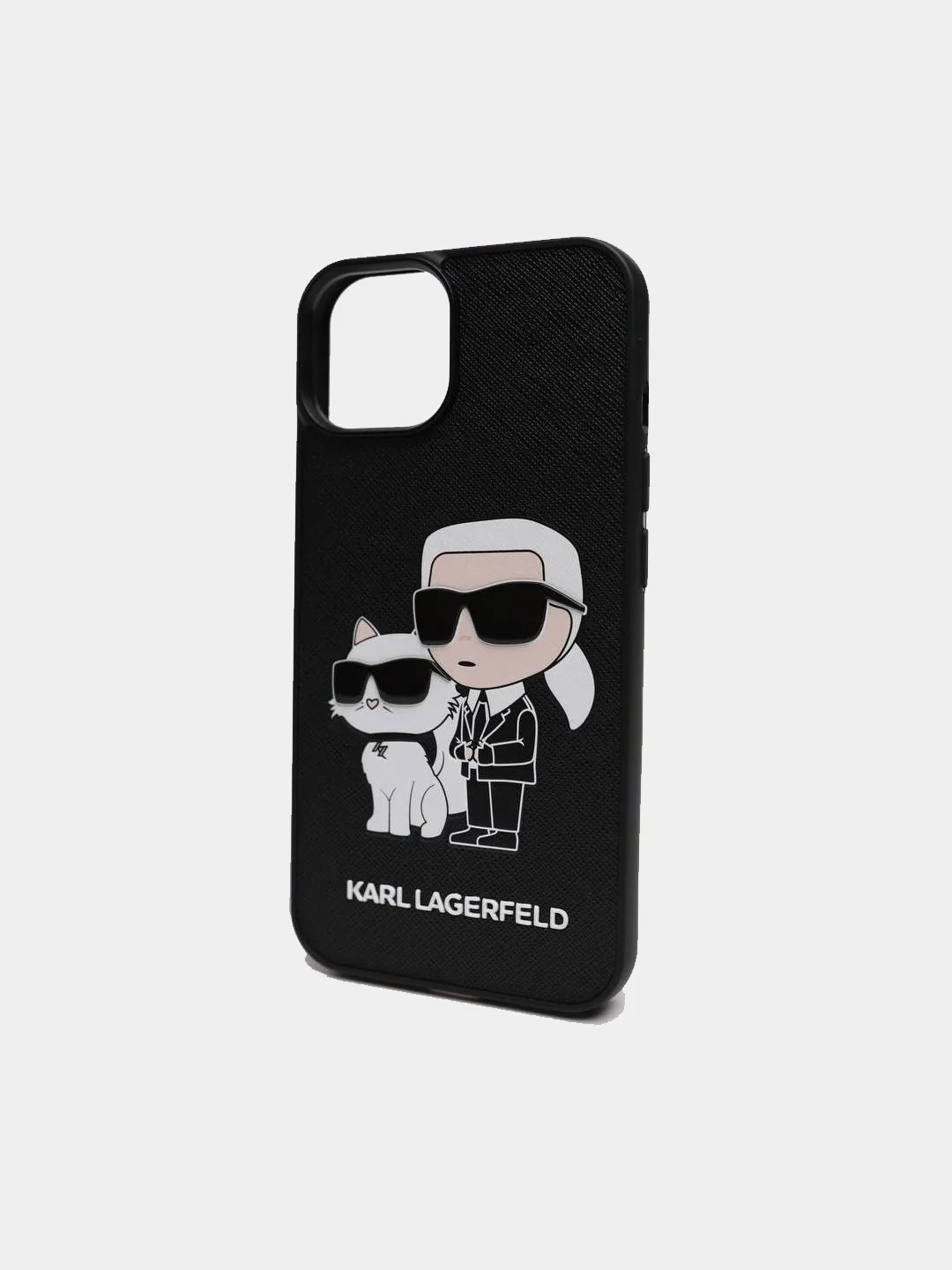 Разноцветный чехол Karl Lagerfeld для iPhone 13/14, белый с котом