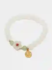 Белый браслет на резинке