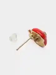Алый набор сережек, гвоздики