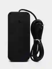 Черный удлинитель сетевой (фильтр) 3 метра 6 розеток, с 4 USB и 1 Type-C портами и кнопкой