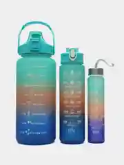 Тиффани бутылка для воды спортивная 4 цвета, матрешка 3 в 1 набор - 300 мл, 800 мл, 2 литра
