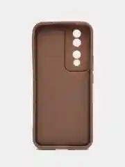 Коричневый чехол для Honor 90 5G  (Хонор 90 5 джи), противоударный, с бортиками