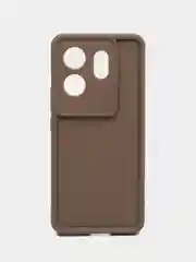 Коричневый чехол для Infinix Zero 30 4G (Инфиникс Зеро 30) противоударный, с высокими бортиками