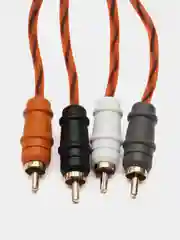 Межблочный кабель 2x4 rca для подключения усилителя в авто DL Audio Gryphon Lite 24RCA 5M