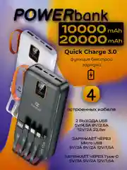 Power bank, внешний аккумулятор с быстрой зарядкой
